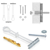 CondoMounts Steel Stud TV Mounting Kit | TV Mount Metal Studs | Holds 200lbs on Steel Stud | Includes 4 Elephant Anchor (1/4) & Washer Set with 1-Pilot Head Titanium Drill Bit